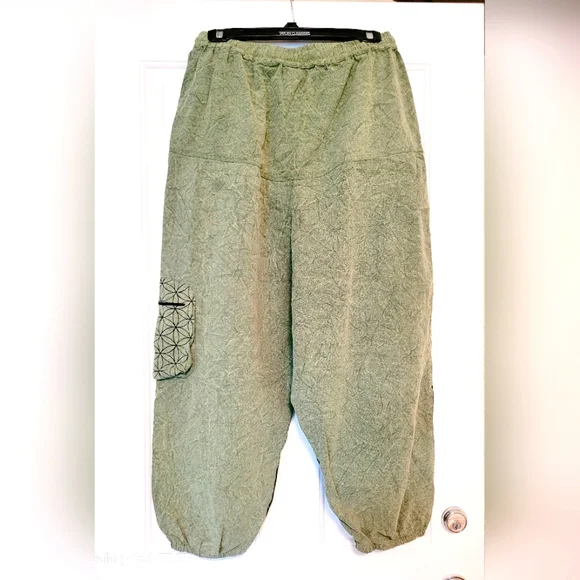 Green and Black Boho Joggers | Kiara Outer Banks - Picture 2 of 6